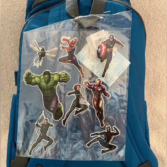 Avengers Marvel Backpack with Laptop Sleeve and Stickers Disney Parks NWT - Picture 3 of 11